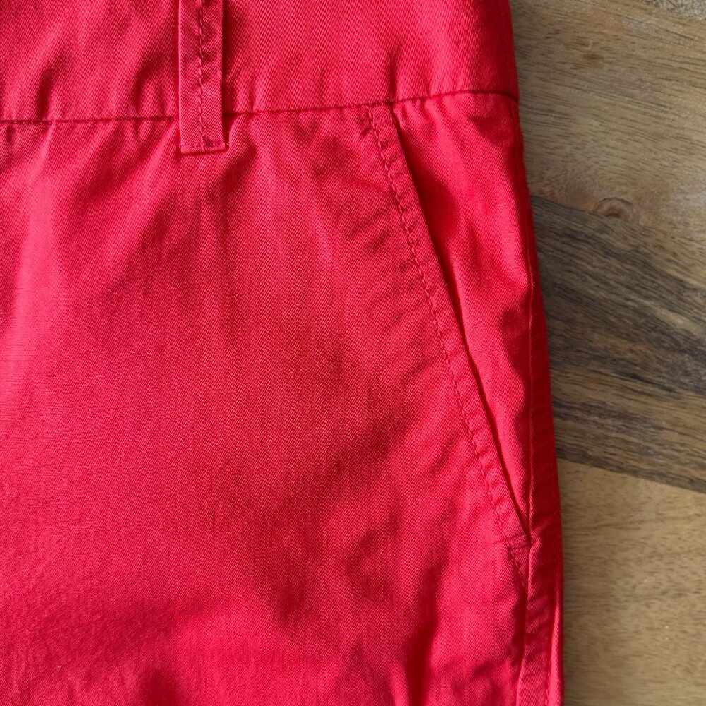 J. Crew Factory Red Orange Coral Chino Broke-In Shorts - Size 8 - Picture 6 of 6
